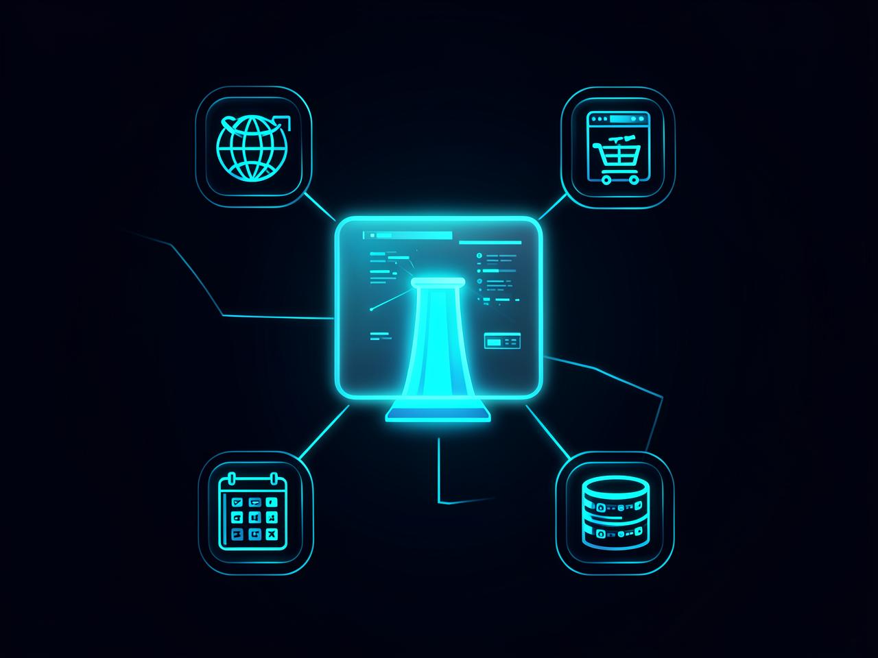 AI control panel connected to business applications